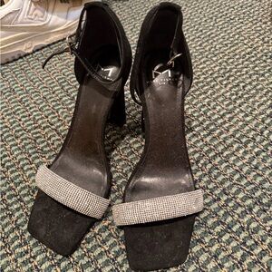 Marc Fisher Black Heels with Silver Accents